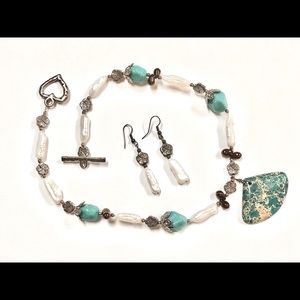 Hand-crafted Turquoise Necklace set